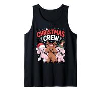 Christmas Crew Xmas Puppy Dog Breed Funny Christmas Poodle Tank Top