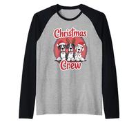 Christmas Crew Xmas Puppy Funny Big Dog Christmas Great Dane Raglan Baseball Tee