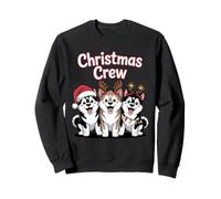 Christmas Crew XMAS Puppy Funny Christmas Alaskan Malamute Sweatshirt