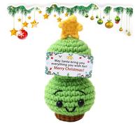 Christmas Crochet Doll Set - 3 Woollen Amigurumi Ornaments | Handmade Reindeer, Snowman & Potato-Knitted Figures For Festive Home Décor