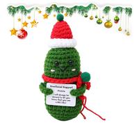 Christmas Crochet Doll Set - 3 Woollen Amigurumi Ornaments | Handmade Reindeer, Snowman & Potato-Knitted Figures For Festive Home Décor