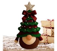 Christmas Crochet Kit - Handmade Crochet Christmas Tree Gnome Kit,Yarn Supplies Set Learn Crafting at Home for Adults Teens Kids Women Girls Holiday Season Halloween