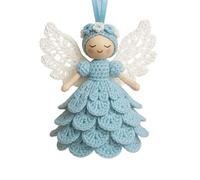 Christmas Crochet Little Girl Decorating Christmas Tree Cute Knitted Pendant Yarn Accessories