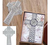 Christmas Cross Metal Die Cuts,Merry Christmas Cross Flower Cutting Dies Cut Stencils for DIY Scrapbooking Album Decorative Embossing Paper Dies for Card Making