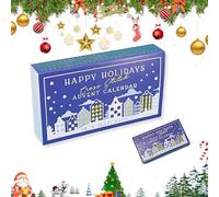 Christmas Cross Stitch Advent Calendar 2025-24 Days Christmas Countdown Embroidery Kit, Yarn Advent Calendar, Beginner-Friendly Xmas Cross Stitch Kit for Craft Lovers (Blue)