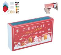 Christmas Cross Stitch Advent Calendar, Christmas Countdown Advent Calendar Embroidery Kit 2024, 24 Days Countdown Advent Calendar Gift for Beginners and Craft Lovers