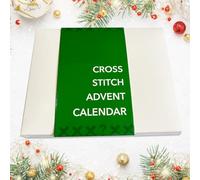 Christmas Cross Stitch Advent Calendar, Christmas Countdown Embroidery Kit, Stitch Advent Calendar Christmas，Cross Stitch, Women Sewing Cross Stitch Advent Calendar Embroidery Kit(Green)