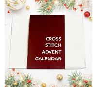 Christmas Cross Stitch Advent Calendar, Christmas Countdown Embroidery Kit, Stitch Advent Calendar Christmas，Cross Stitch, Women Sewing Cross Stitch Advent Calendar Embroidery Kit(Red)