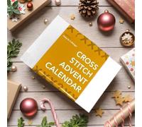 Christmas cross stitch advent calendar, Stitch advent calendar 2024 christmas, Cross stitch kits for beginners, For girls women beginners (Yellow)