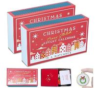 Christmas Cross Stitch Advent Calendar, Stitch Advent Calendar 2025,Christmas Countdown Embroidery Kit,Yarn Advent Calendars,24 Days Countdown Xmas Cross Stitchs Kits for Beginners Craft Lovers (2PCS)