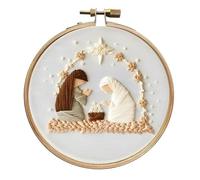 Christmas Cross Stitch Kits for Adults Beginners - Holiday Village & Gnome Embroidery with Needle, Thread & Decorations