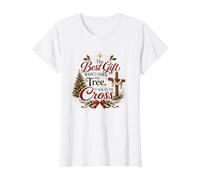 Christmas Cross Tree Jesus Christ Savior Christian T-Shirt
