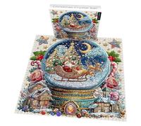 Christmas Crystal Ball Jigsaw Puzzle - Christmas Winter Scene Crystal Ball Puzzle | Snow Globe Puzzles | Colorful Holiday Family Gathering Activities For Living Room Study Fireplace Desktop