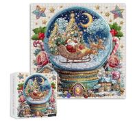Christmas Crystal Ball Jigsaw Puzzles 1000, 1000 Piece Jigsaws Puzzles for Adults, Santa Winter Landscape, Family Game, Festive Wall Art Decor for Home, for Family Friends Interaction