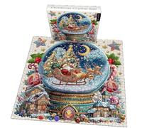 Christmas Crystal Ball Jigsaw Puzzles 1000 Pieces, Xmaas Scene Snowballs Puzzle Family Activity Games for Home Decor Gifts, Christmas challenging Large Puzzlle For Young Adults And Kids