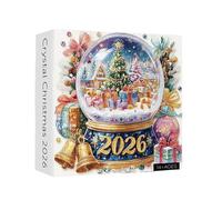 Christmas Crystal Ball Jigsaw Puzzles 1024 Pieces,Santa Claus Puzzles,Letters Clear Connection on The Back,Family Activity Games for Home Decor Gifts (B1)