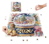 Christmas Crystal Ball Puzzles | 2026 Christmas Craft Puzzle,Jigsaw Games Art Craft Paper for Adults Men Women Home Beginner Family Activity Holiday Fun Relaxation