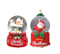 Christmas Crystal - Christmas Crystal for Ball Music Box, Keepsake That Celebrates the Joy, Led Lighted Holiday Decoration with Melodic Tunes, Perfect Festive Gift Ornament Home, 7.87 Inches