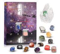 Christmas Crystal Gemstones Advent Calendar, Christmas 2024 Countdown Calendar, 24 Days Christmas Advent Calendar Countdown Surprises, Gemstones and Crystal for Children, Halloween, Christmas Gifts
