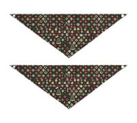 Christmas Cube Seasonal Dog Bandanas Adjustable Scarf Handkerchief Cute Pet Accessories for Dogs Cats
