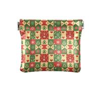 Christmas CubePU Leather Change Purse Cute Change Holder Card Organizer for Woman Girl, Christmas cube, One Size