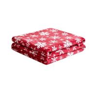 Christmas Cuddly Blanket for Couch - Warm Flannel Snowflakes Home Decoration - Holiday Blanket Christmas Decoration for Sofa Bed Living Room Bedroom Office Car Student Dorm Flat Holiday Saves