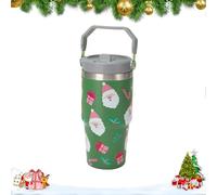 Christmas Cup Large Capacity Cute Christmas Cup Insulated Christmas Mug for Hot Beverage Lovers Coffee Drinkers Tea Drinkers Gift Shoppers Home Decorators Holiday Party Hosts (Stainless Steel H)
