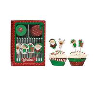 Christmas Cupcake Cases and Toppers Set | Diva