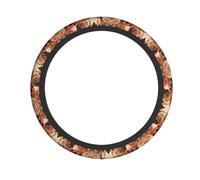 Christmas Cupcakes Printed Steering Wheel Cover Elastic Stretch Car Wheel Wrap Breathable Non-Slip Steering Wheel Protector for Car Truck SUV