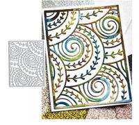 Christmas Curlicue Plate Frame Metal Die Cuts,Spring Flower Tree Square Frame Cutting Dies Cut Stencils for DIY Invitation Card Scrapbooking Album Decorative Embossing Paper Dies Card Making