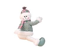 Christmas Curtain Holder - Cute Pair of Gnome Tiebacks with Elastic Closure, Soft Fabric Snowman Clasp | Holiday Decor for Kids Room Dorm Room Decor