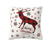 Christmas Cushion Covers 45 x 45cm Decorative Pillow Cases, Xmas Cushion Covers for Sofa Couch Living Room Home Car Decorations CC974