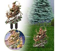 Christmas Cute Acrylic Christmas Garden Floor Tile for Children Festive Holiday Decoration Ideal Choice to Celebrate (Green, 19x30)