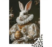 Christmas Cute Bunny Puzzle Fun Activity for at Home Premium Cardboard Jigsaw Puzzle for Adults 1000pcs (75x50cm)