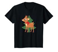 Christmas - Cute Reindeer Tree T-Shirt