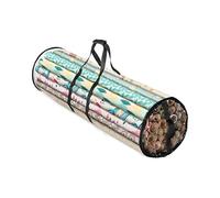 Christmas Cylinder Gift Wrap Storage Bag Clear Wrapping Paper Storage Bag Gift Wrap Organiser for Papers Rolls, Transparent PVC and Tear Proof Wrapping Paper Bags for Bows Tags & Ribbons (80*22CM, E)