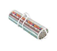 Christmas Cylinder Gift Wrap Storage Bag Clear Wrapping Paper Storage Bag Gift Wrap Organiser for Papers Rolls, Transparent PVC and Tear Proof Wrapping Paper Bags for Bows Tags & Ribbons (80*22CM, B)