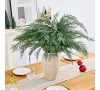 Christmas Cypress Stems for Vases Cedar - Real Touch Realistic Artificial Faux Greenery Pine Branches Fillers and Holiday Home Decor 36 inch Long 6 Pcs