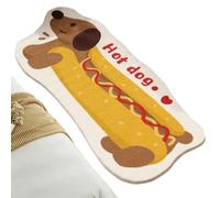 Christmas Dachshund Decorative Floor Rugs, Washable Cute Funny Bedroom Bedside Doormat Blanket, Sausage Dog, With Non Slip Backing, Non Slip Absorbent Entry Mats, For Indoor Outdoor Home Kitchen Study