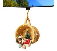 Christmas Dachshund Dog Trees Decorations - 2D Acrylic Pendant, Cute Dogs Design Dachshunds Ornament For Christmeas Tree, Tea Cup Decor, Car In Holiday Party Family Gathering | Doge Ornaments For Chr