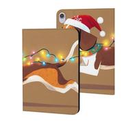 Christmas Dachshund Slim Tablet Cases Compatible with iPad Series Without Pencil Holder Protective Cover Compatible with ipad Mini6 (8.3in)
