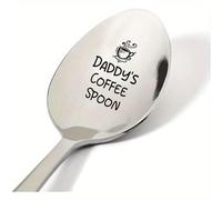 Christmas Daddy Gifts Coffee Spoon Present for Daddy from Son Daughter Kids | Engraved Daddys Coffee Spoon. A small thoughtful Christmas gift for daddy from the kids. Makes every morning brew his.