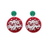 Christmas Dangle Earrings Acrylic Christmas Tree Alpaca Santa Hat bulb Wine Glass Drop Earrings for Christmas Jewelry for Women, Acrylic, No Gemstone