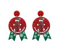 Christmas Dangle Earrings Acrylic Christmas Tree Alpaca Santa Hat bulb Wine Glass Drop Earrings for Christmas Jewelry for Women, Acrylic, No Gemstone