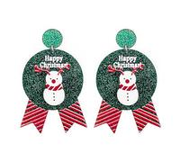 Christmas Dangle Earrings Acrylic Christmas Tree Alpaca Santa Hat bulb Wine Glass Drop Earrings for Christmas Jewelry for Women, Acrylic, No Gemstone