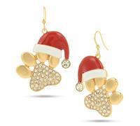 Christmas Dangle Earrings for Women|Xmas Tree Bear Gingerbread Man Santa Claus Wreath Earrings for Women | Festive Gifts Holiday Accessory, Metal, Rhinestone
