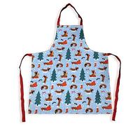 Christmas Daschund Through The Snow Apron