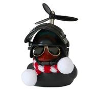 Christmas Dashboard Duck - Cute Cartoon Rubber Ornament | Double-Sided Sticker For Easy Placement, Festive Car Home Decor | Perfect For Kids, Family, Friends, Holiday Season