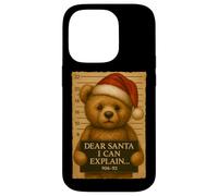 Christmas Dear Santa I Can Explain Funny Cute Teddy Bear Case for iPhone 14 Pro