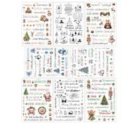 Christmas Decals - Transfer Cup Christmas Word Stickers | Holiday Decorations for Candle Kids Party Office Classroom Ball Furniture Winter Home Window Notepad Door